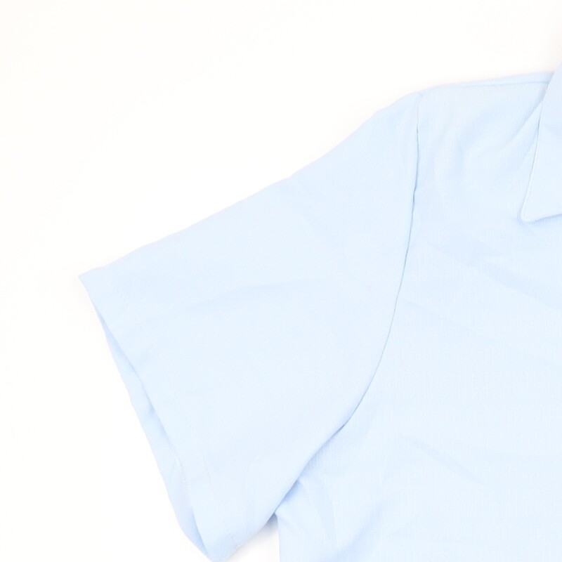 Emma Collection Womens Blue Polyester Basic Butto… - image 6