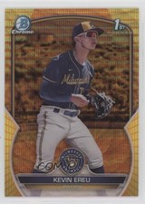 2023 Bowman Chrome Yellow & Orange Vapor Refractor 35/75 Kevin Ereu #BCP-229 9hx