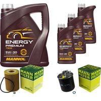 Inspektionspaket 8L Mannol Premium 5W-30 FüR Mercedes W164 ML 320 CDI S212