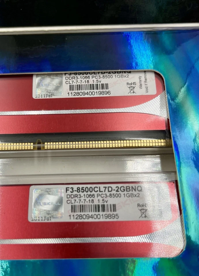 G. Skill 2MB Desktop Gaming Memory (2 x 1MB) F3-8500CL7D-2GBNQ New Open Box - Image 2 of 4
