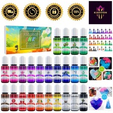Multi-Purpose Alcohol Ink Set - 24 Colors for Resins, Tumblers  More Projects