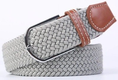 Mens Womens Belt Unisex Elastic Stretch Braided Fabric Enduring Woven Diff Sizes