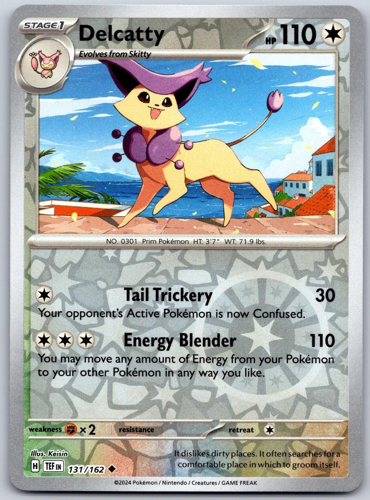 Delcatty 131/162 Uncommon Temporal Forces Pokemon Reverse Holo Near Mint
