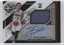 2015-16 Panini Limited Rookie Jersey Auto 65/99 Tyus Jones #RJA-TJ Auto 12x6