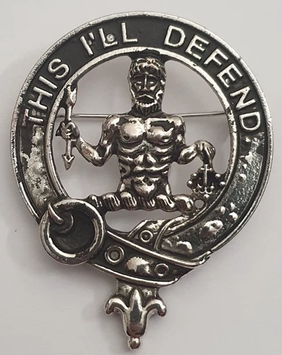 Scottish Macfarlane Clan Badge Brooch. Coat of Arms. Highlands Of Scotland.