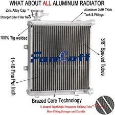Upgraded 3 Rows Water To Air Heat Exchanger Aluminum Radiator With Cap STOCK US