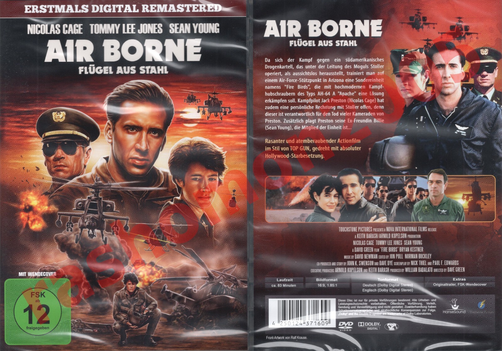 DVD WINGS OF THE APACHE Nicolas Cage Tommy Lee Jones Sean Young Region 2 PAL NEW