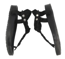 New Miz Mooz Black  Braided Suede T-Strap Sandals Size 11 42 Rare