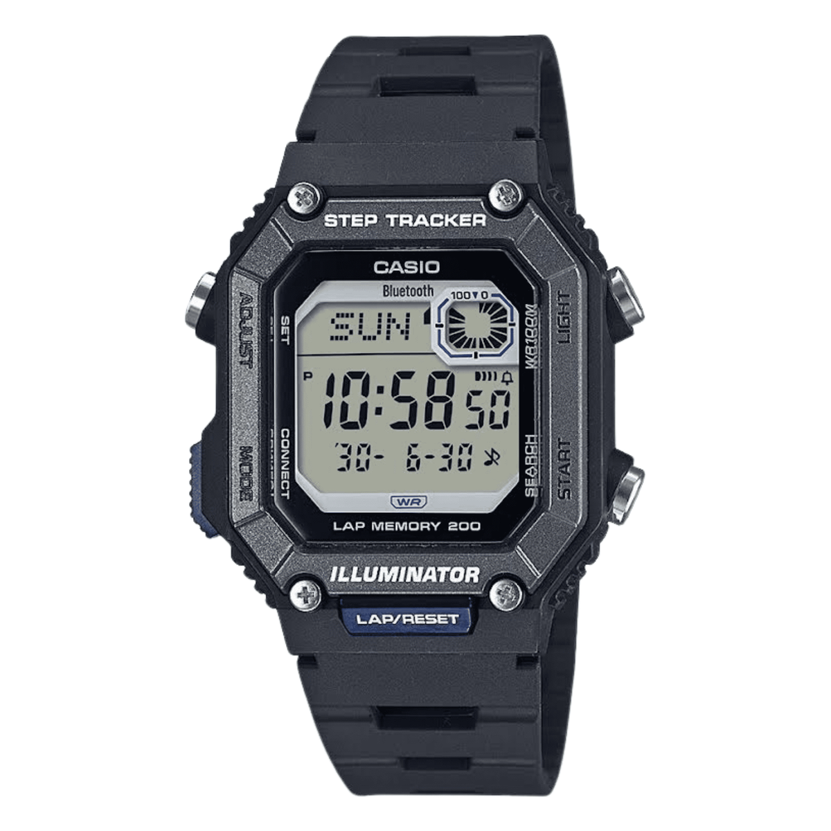 Casio Men's Step Tracker Sport Watch with Bluetooth, 200-Lap