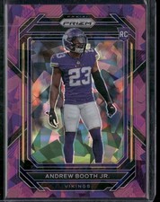2022 Panini Prizm Andrew Booth Jr Purple Ice Prizm RC 049/225 #387 Vikings
