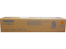Toshiba T-FC50U-Y Yellow Toner Cartridge Damaged Open Box OEM