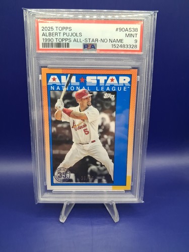 2025 Topps Albert Pujols 1990 Topps All-Star "No Name" /35 PSA 9