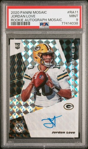 2020 Panini Mosaic Rookie Jordan Love RC Auto #RA11 PSA 9