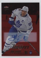 2024-25 Upper Deck Fleer Ultra Red Rainbow Foil 19/25 John Tavares #58 Auto eb8