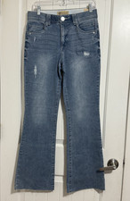 Democracy NWT ab'technology Booty Lift Women's 8 Blue Jeans Wide Leg Light Wash