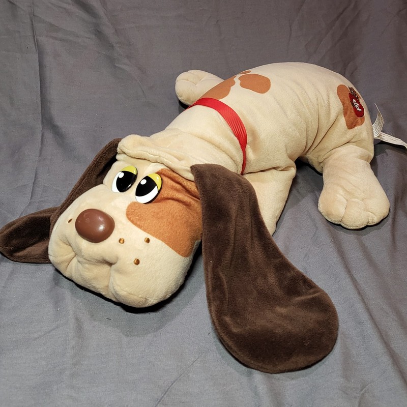 Hasbro Pound Puppy Plush Large Tan Brown 18" Soft Dog Floppy Ears red collar