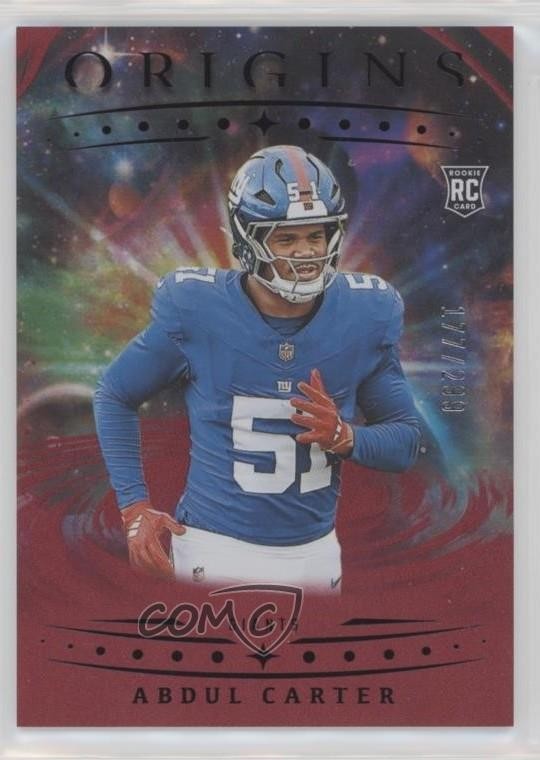 2025 Panini Origins Rookies Holo Red 177/299 Abdul Carter #112 Rookie RC 1t3