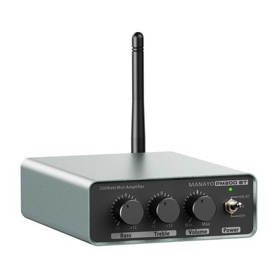 PM200BT Bluetooth 5.0 Stereo Audio Amplifier Receiver, 2 Channel Class D Mini...