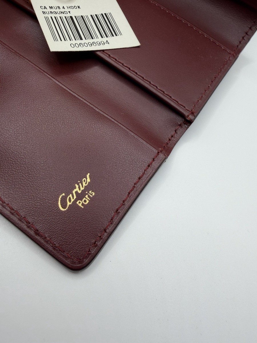 小物 Cartier Key Case Burgundy Leather New Cartier Bordeaux Leather 4-Key Case Burgundy Red- NEW IN BOX | eBay