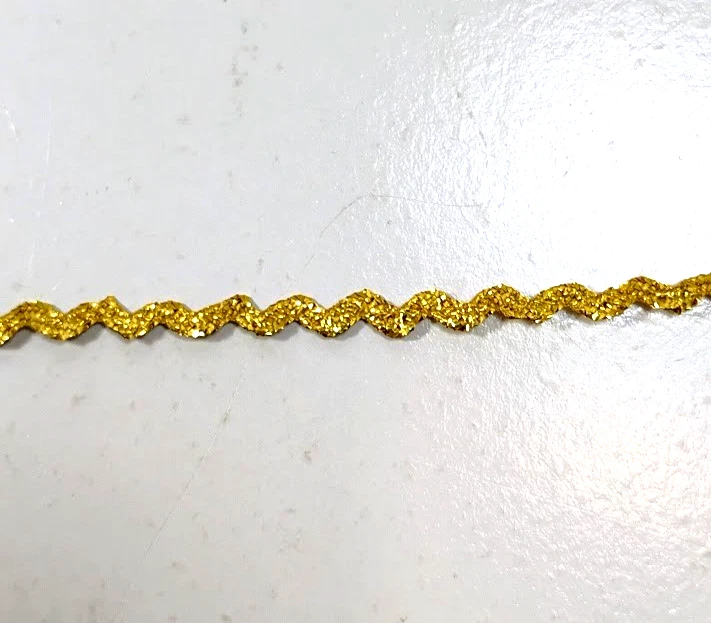 Metallic Gold Tiny Rick Rack Trim Ribbon 3/16 inch wide x 20 yards B62 - Image 2 of 4