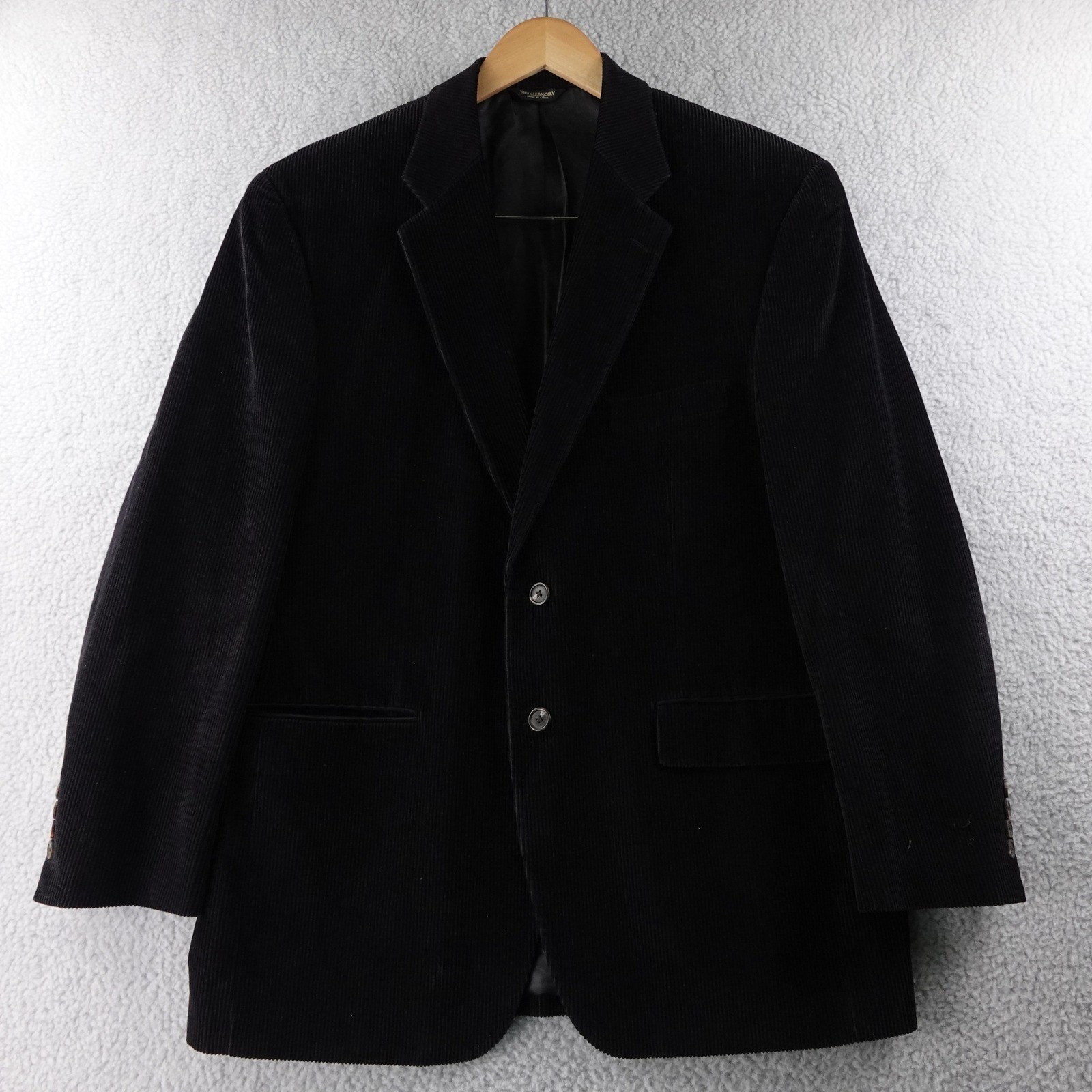 Vintage Lauren Ralph Lauren Men's Classic Black Corduroy Blazer Sport Coat 42R