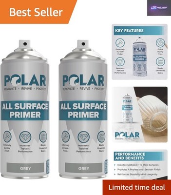 Schnelltrocknend Matt Grau All Surface Primer Spray - 2 x 400ml, hervorragende Haftung