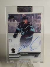 2023-2024 Upper Deck Clear Cut Ryker Evans Rookie Autograph Seattle Kraken RC 