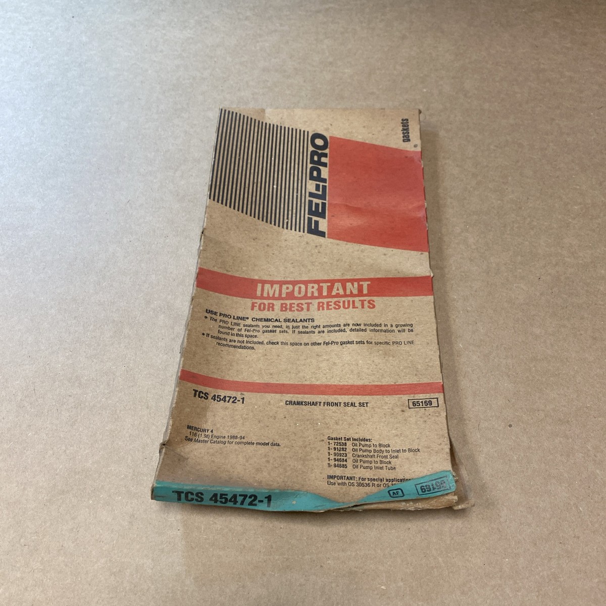 NOS Fel-Pro TCS 45472-1 Engine Crankshaft Seal Kit Front! F+S! | eBay