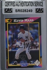 CAS Certified 1992 Starting Lineup Cards Kevin Maas Sealed Auto 3c7