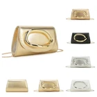 Women's Faux Leather Glitter Clutch Bag Evening Wedding Party Shoulder Handbag