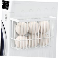 Magnetic Dryer Ball Holder for Laundry Room Organization and Storage, White