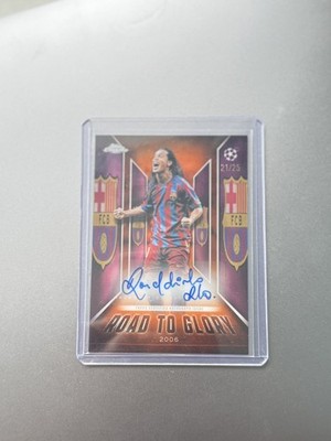 Ronaldinho Road To Glory Case Hit Autograph Topps Chrome Ucc 25-26 Orange /25