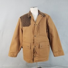 Walls Hunting Jacket Mens Large Tan 35300BW Canvas Field Coat Game Bag USA Made
