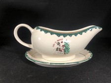 Atico Let It Snow Holiday Snowman Gravy Boat With Underplate 2 Piece Set
