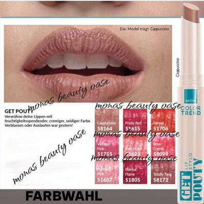 Avon GET POUTY Lip Stylo Lippenstift FOREVER PINK Cremig Satin LSF15 NEUHEIT