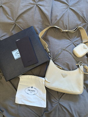 Prada Re-Edition 2005 Re-Nylon Bag authentic – Beige UK