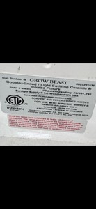 GROWING LIGHT SUN System Grow Beast Double-Ended / Light Emitting Ceramic