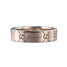 Gucci Signature Sterling Silver 6mm Band Ring