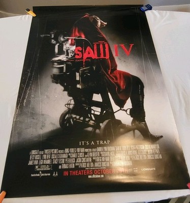    SAW 4  (2007) Original Movie Poster D/S 27x40'' TOBIN BELL HORROR GORE GLOSSY