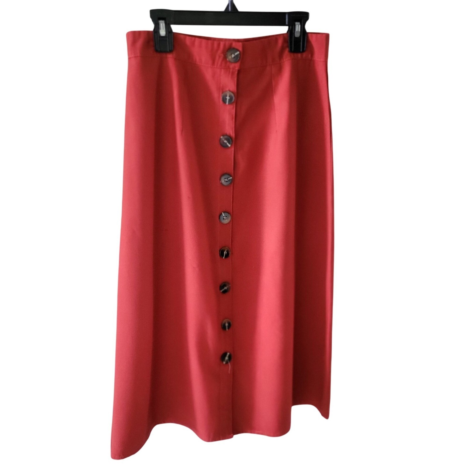 Nasty Gal Collection Rust Orange Button-Front Mid… - image 2