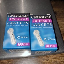 2 OneTouch Ultra Soft 100 Sterile Lancets 200 Total Exp 12/31/25 