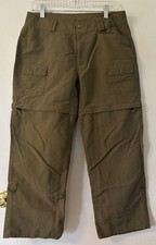 The Northface SIZE SM Khaki Green Convertible, Pants, Casual Wear P0324    