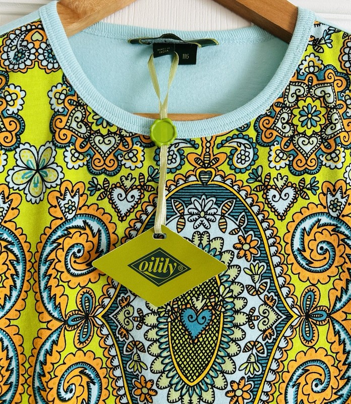 Oilily NWT Kisma Shirt Floral Hearts Paisley Design Rare Girls 116 5 6 $65
