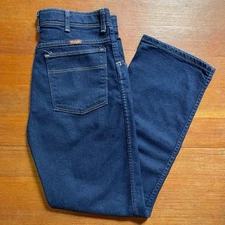 True Vintage 1970s Wrangler Indigo Blue Jeans fits 31 x 29 made in USA 