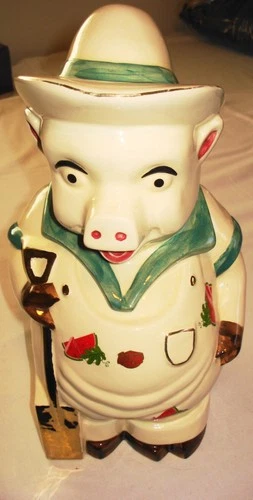 Shawnee Farmer / Pig Cookie Jar 78/500 Shawnee Pottery U.S.A. Limited Edition