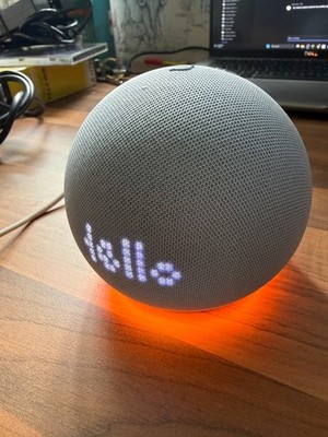 Amazon Echo Dot 5. Gen mit Uhr gebraucht grau Smart Lautsprecher Alexa