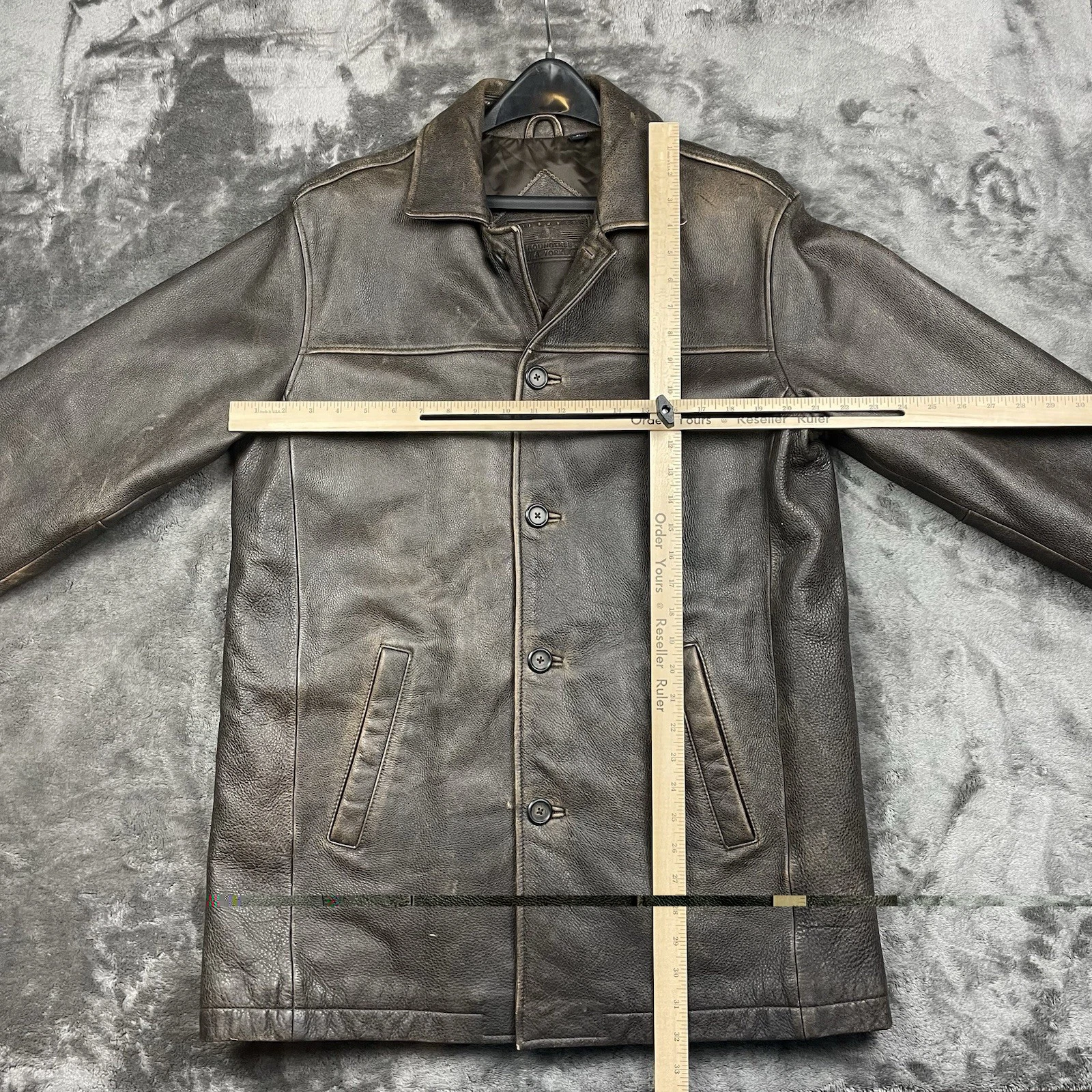 DEAN WINCHESTER SUPERNATURAL BROWN CAR COAT DISTRESSED MEDIUM ROUNDTREE & YORKE image 12