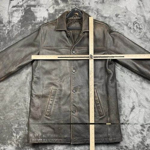 DEAN WINCHESTER SUPERNATURAL BROWN CAR COAT DISTRESSED MEDIUM ROUNDTREE & YORKE image 12
