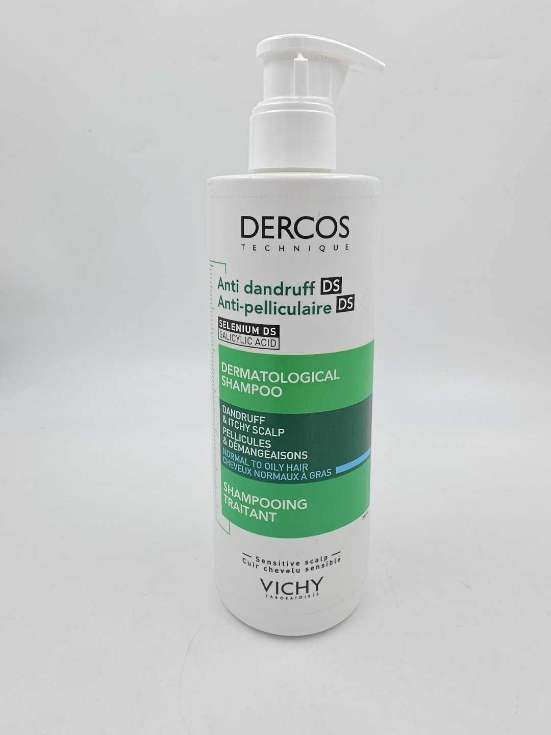 Dercos Anti Dandruff and Anti Itch Shampoo for Normal to Oily Hair 390ml