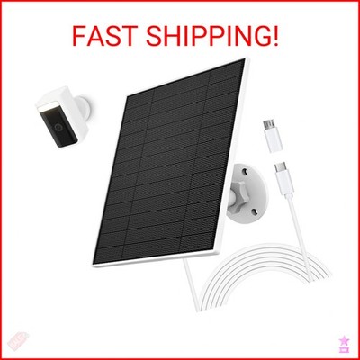 EverExceed 5W Solar Panel Compatible with Wyze Battery Cam Pro, Cam Outdoor V1,